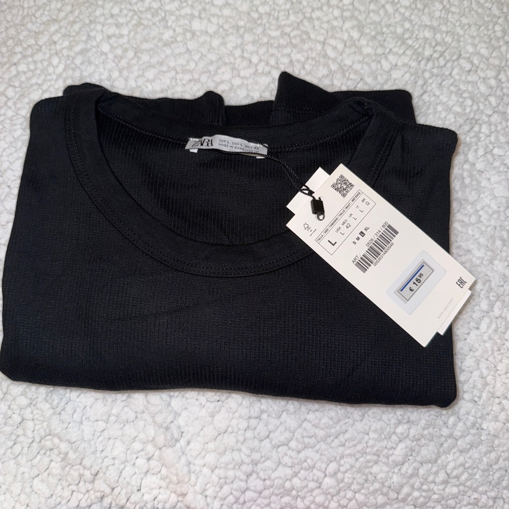 Zara Charcoal Crew Neck Tee